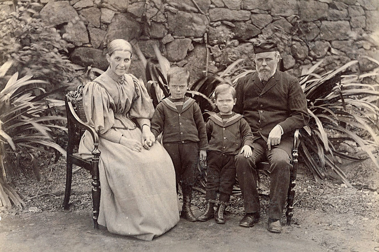 Missionarsfamilie Dietrich mit Kindern in China im Jahr 1897. | Archiv der Basler Mission/zvg