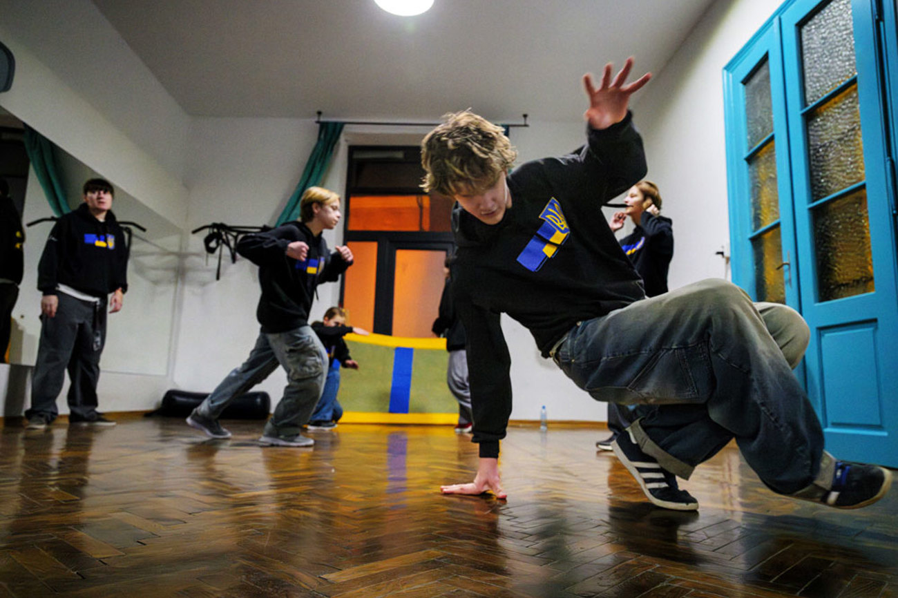 Hiphop mit Olena Lyubchenko in Cluj-Napoka. | Foto: Heks/Christian Bobst