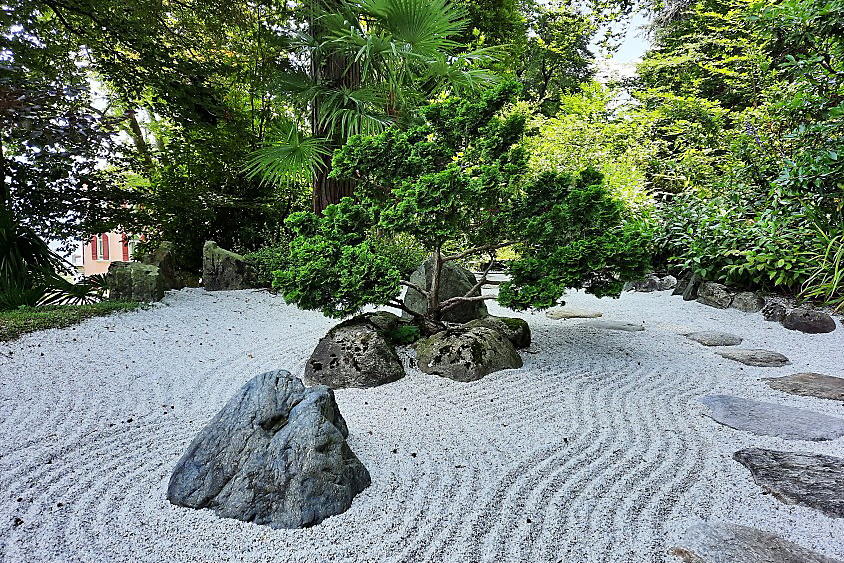 Dieser Zen-Garten ist Teil der Teeplantage. | Foto: Hans Herrmann