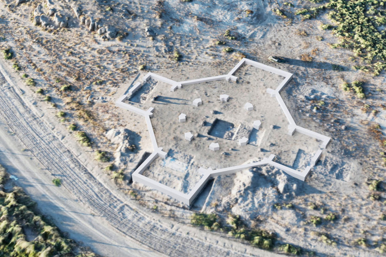 Eine vorläufige Rekonstruktion zeigt die spätantike Kirche in Artaxata. | Foto: Armenian-German Artaxata Project